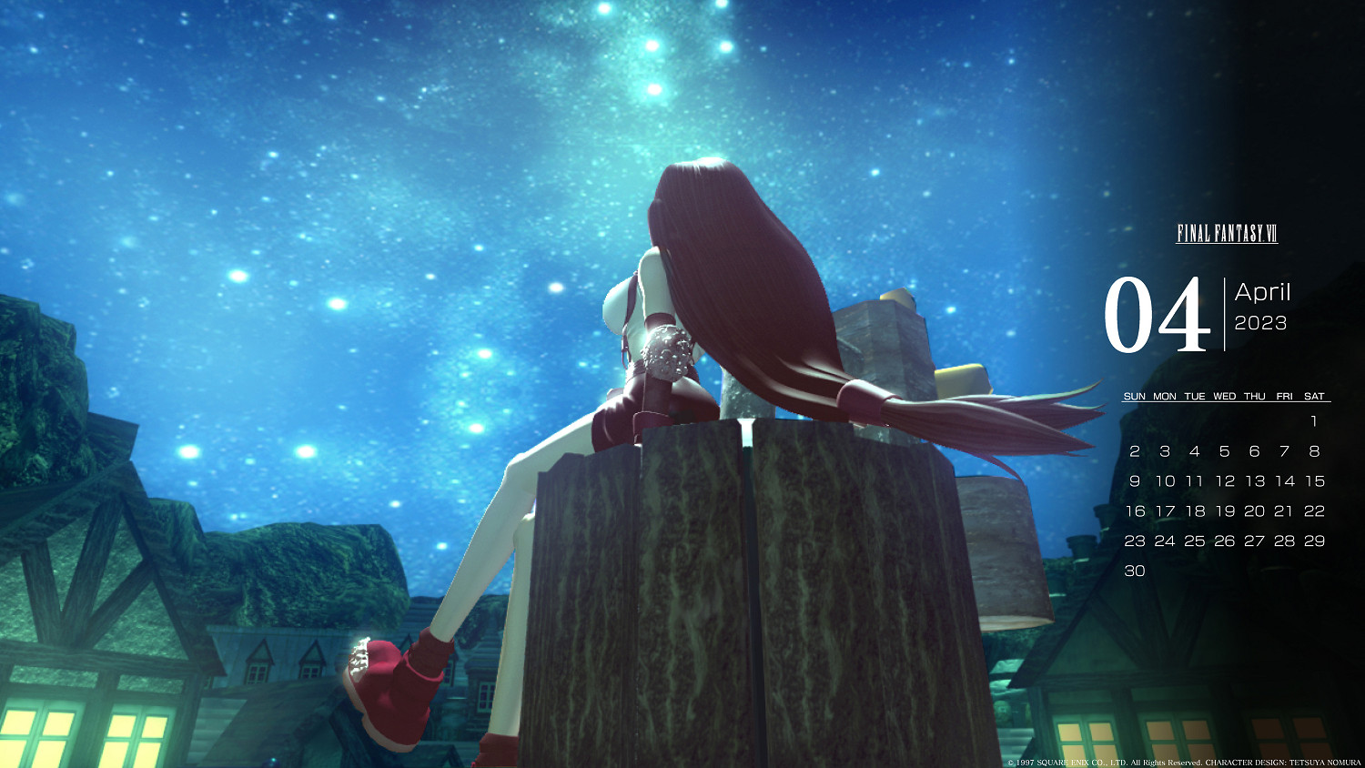 《FF7:重製版》蒂法主題日曆壁紙公開:美麗熟悉的背影