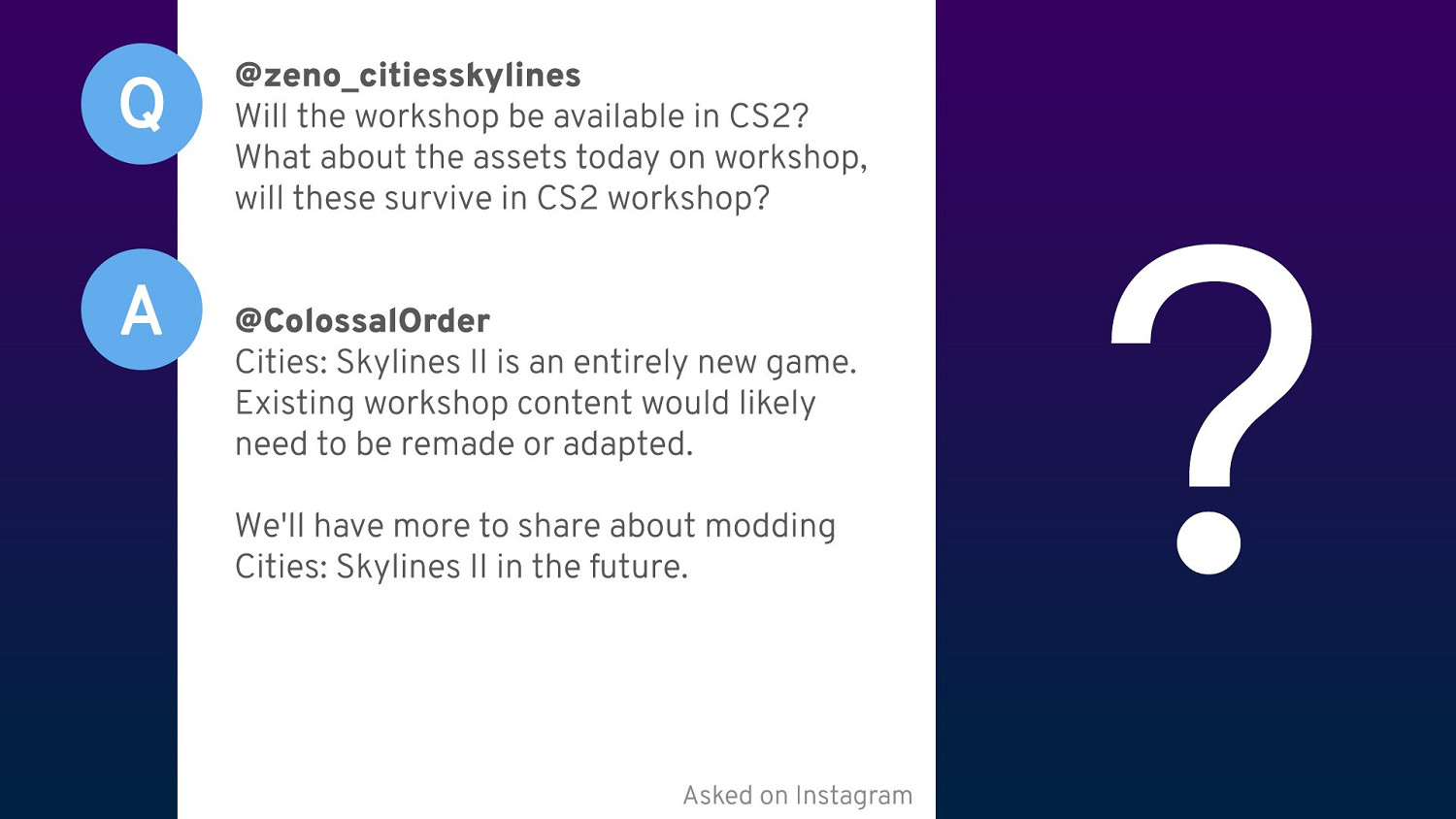 《大都會：天際2》官方解答：有多人模式、創意工坊嗎？