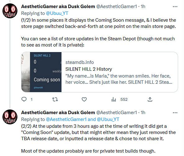 更新頻繁!《沉默之丘2重製版》Steam顯示“即將推出” 更新頻繁!《沉默之丘2重製版》Steam顯示“即將推出”