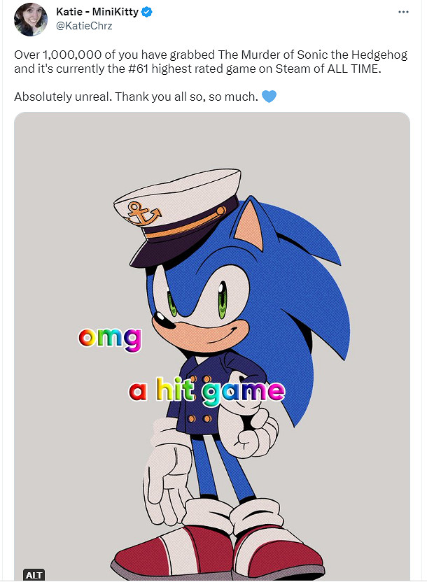 免費遊戲《音速小子謀殺案》5天內下載量突破100萬 免費遊戲《音速小子謀殺案》5天內下載量突破100萬