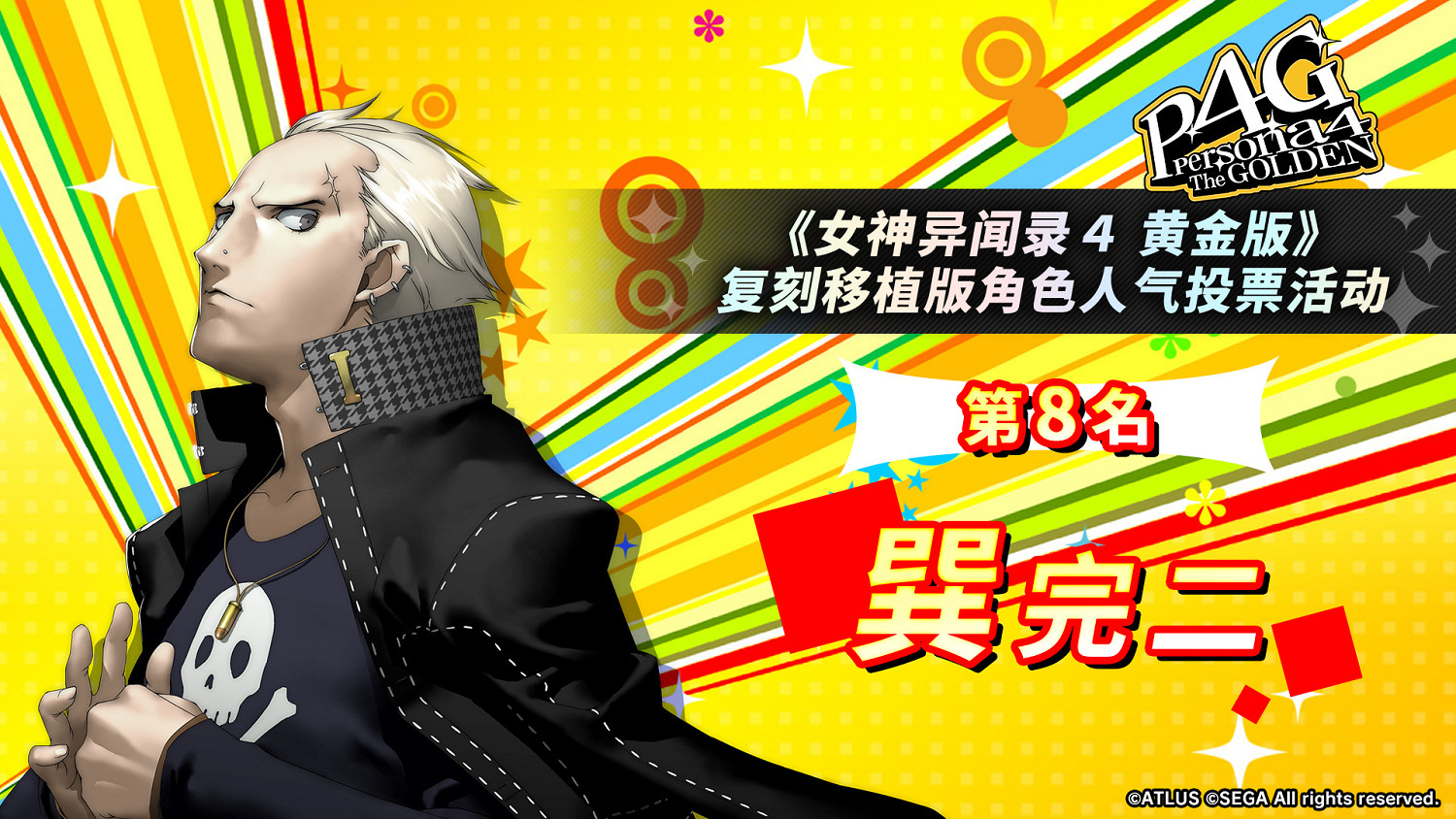 《女神異聞錄4G》人氣角色投票：男主和基友最受歡迎