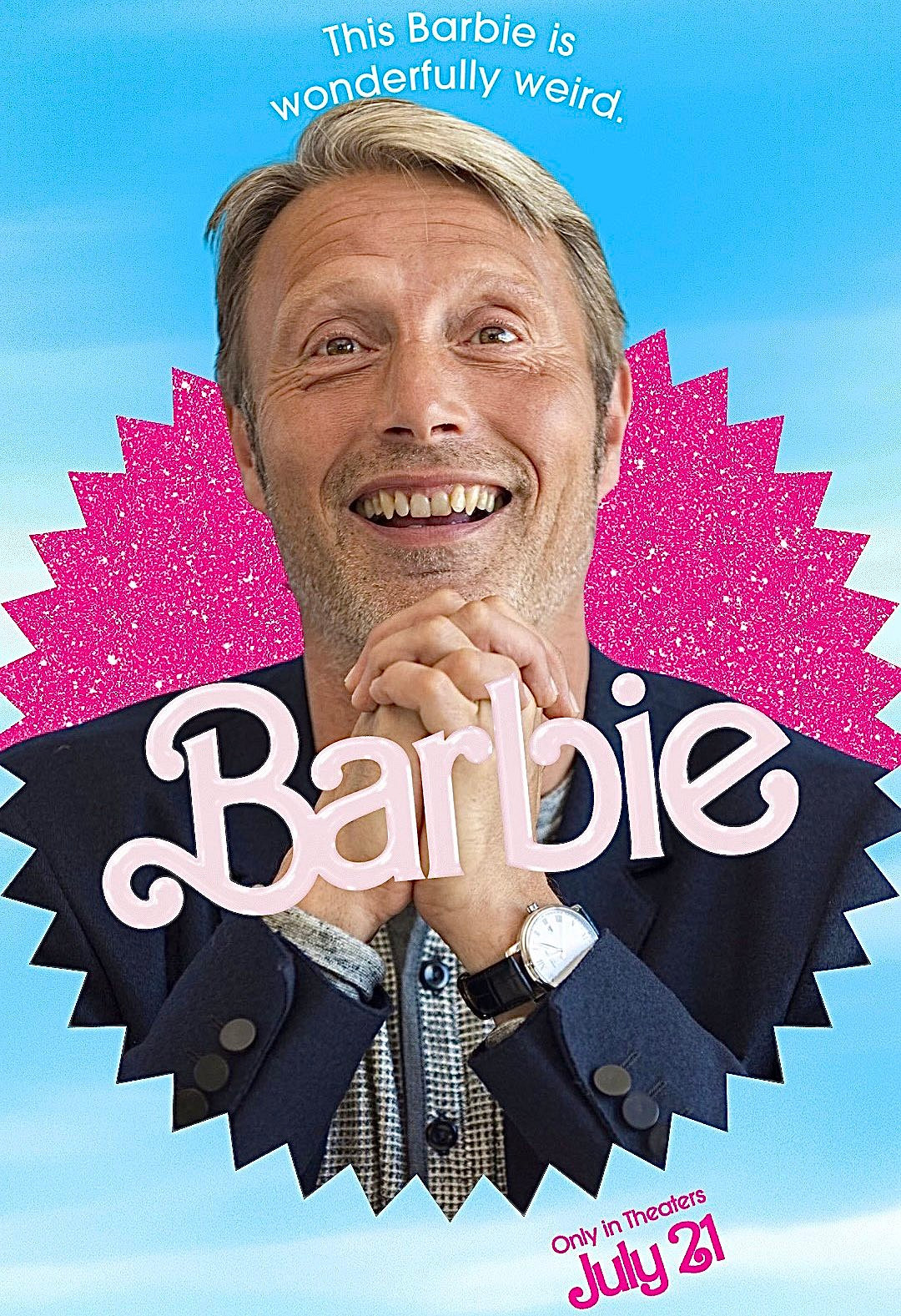 島哥哥轉發飯製自己的《芭比》海報 被粉嫩嫩戳中! 島哥哥轉發飯製自己的《芭比》海報 被粉嫩嫩戳中!