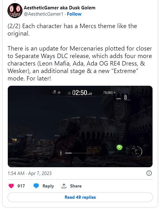 傳《生化4》傭兵模式將會更新內容：新角色/舞台/難度