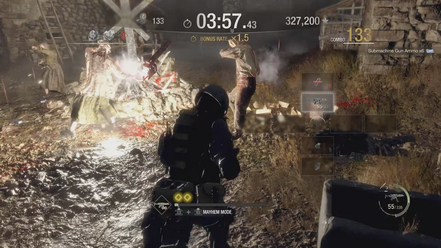 《生化4重製版》傭兵模式 克勞薩/漢克/路易斯S級展示