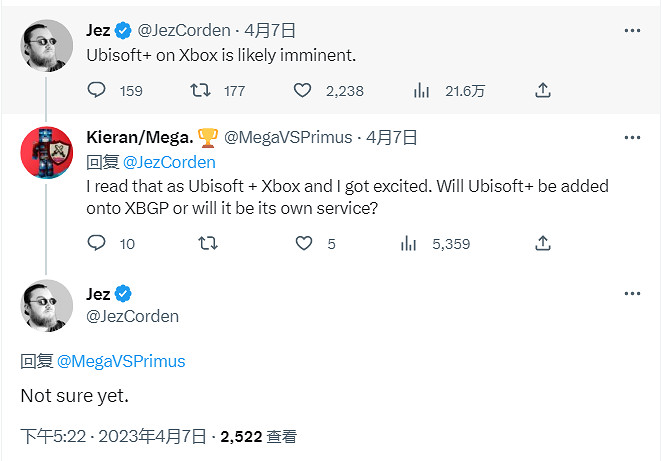 Ubisoft+訂閱服務即將登陸Xbox 可暢享育碧旗下遊戲 Ubisoft+訂閱服務即將登陸Xbox 可暢享育碧旗下遊戲