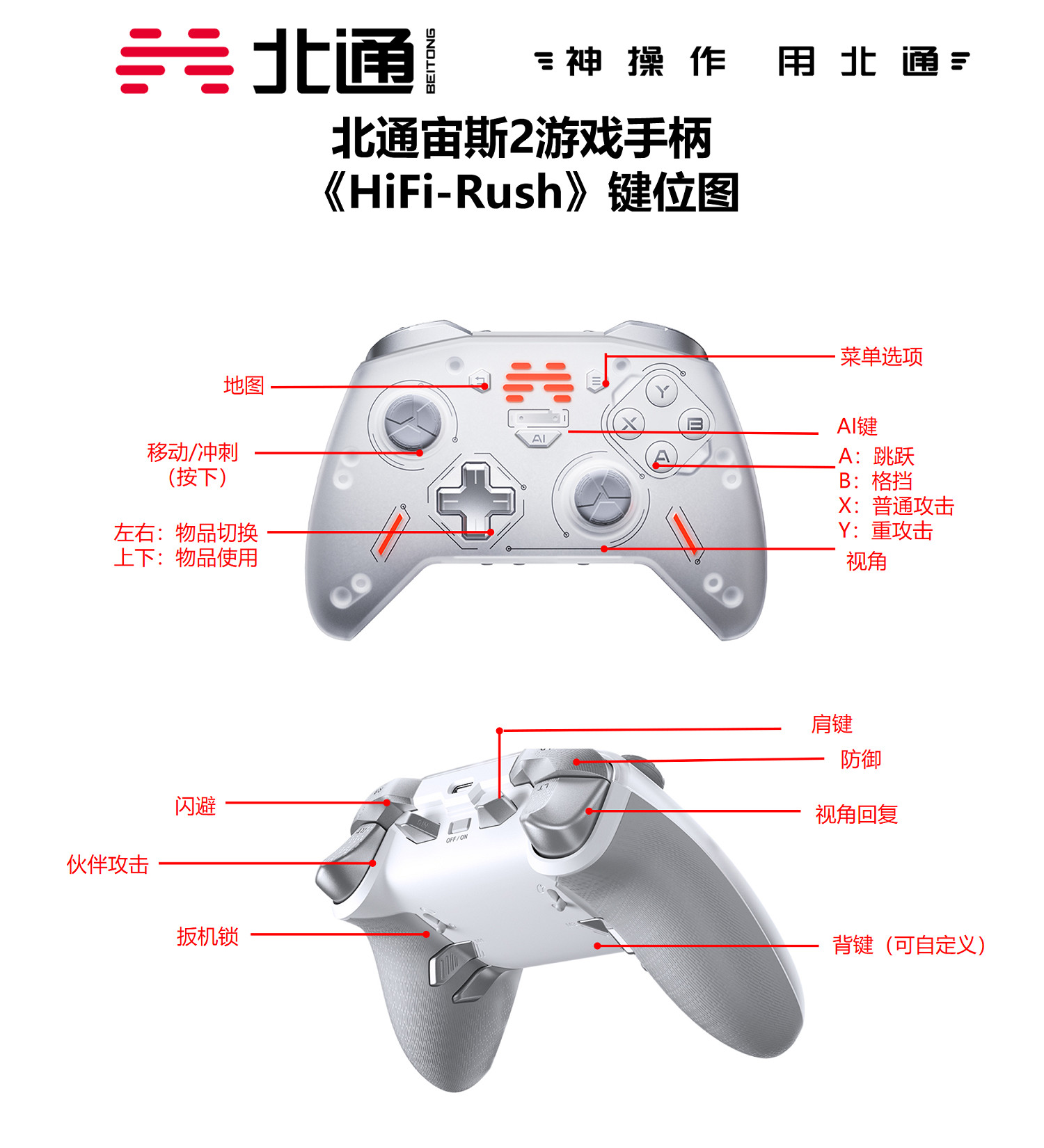 《HiFi Rush》手把按鍵說明一覽 北通宙斯2遊戲手把怎麽用? 《HiFi Rush》手把按鍵說明一覽 北通宙斯2遊戲手把怎麽用?