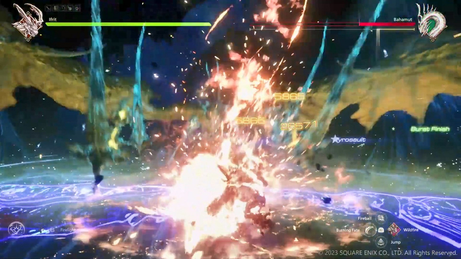 《最終幻想16》曝新戰鬥片段 兩隻召喚獸劇烈碰撞！