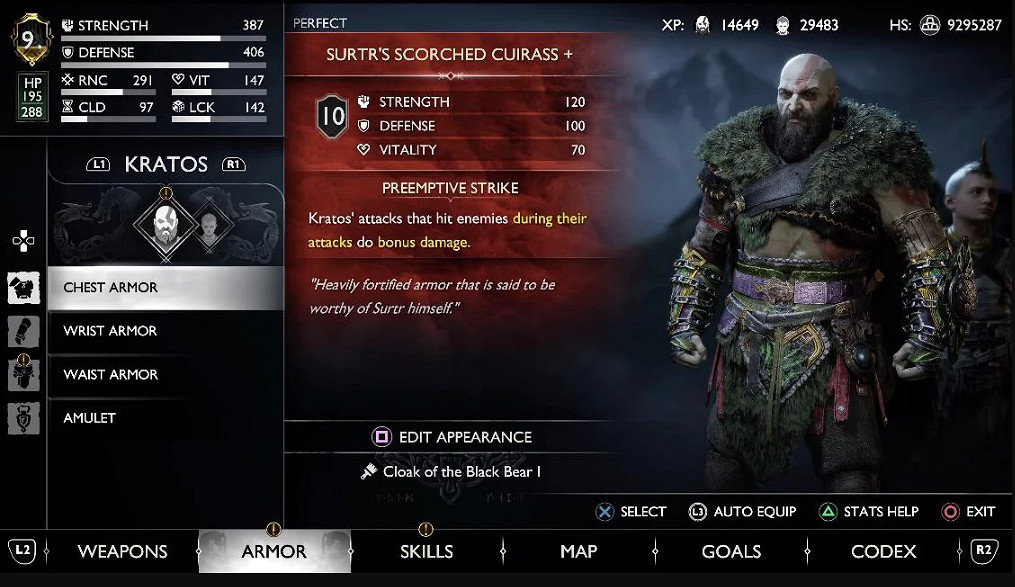 玩家發現《戰神5》新裝備黑熊戰甲可根據腰甲改變顏色 玩家發現《戰神5》新裝備黑熊戰甲可根據腰甲改變顏色