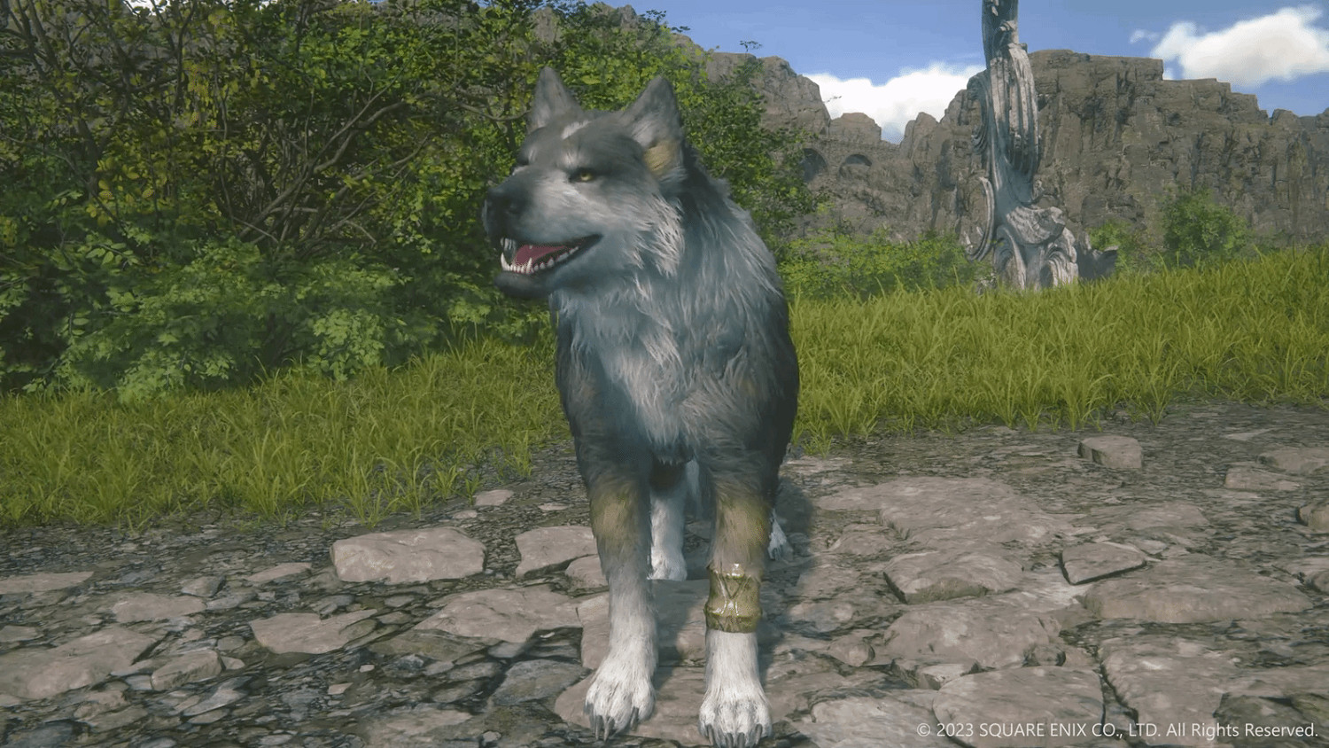 《最終幻想16》狼犬Torgal實機展示 動畫效果很豐富 《最終幻想16》狼犬Torgal實機展示 動畫效果很豐富