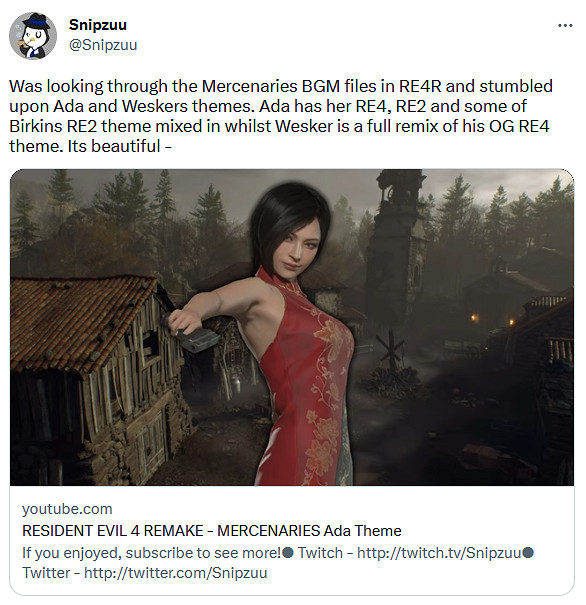 《惡靈古堡4：重製版》傭兵模式艾達&amp;威斯克主題BGM