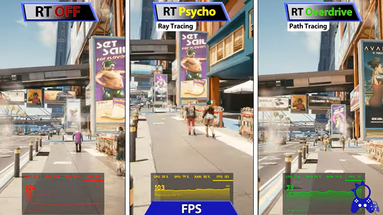 畫質炸裂!《電馭叛客2077》超速光追模式開啟前後對比 畫質炸裂!《電馭叛客2077》超速光追模式開啟前後對比