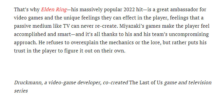 宮崎英高獲評《時代》2023全球最具影響力的100人