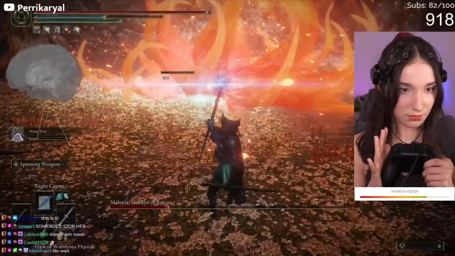 國外美女主播用腦電波玩《艾爾登法環》成功擊敗女武神！