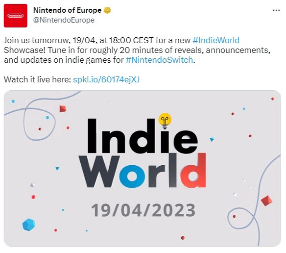 任天堂將於明天召開新一期獨立遊戲發布會 任天堂將於明天召開新一期獨立遊戲發布會