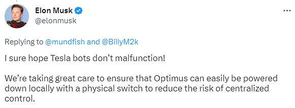 馬斯克回應《原子之心》：不想特斯拉機器人失控