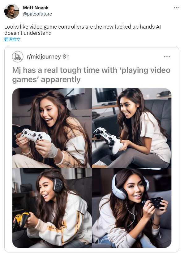 這AI沒見過手把吧！AI生成的遊戲手把和握法笑死網友