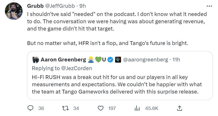 《HI-FI RUSH》沒有翻車!Xbox官方:完全滿足預期 《HI-FI RUSH》沒有翻車!Xbox官方:完全滿足預期