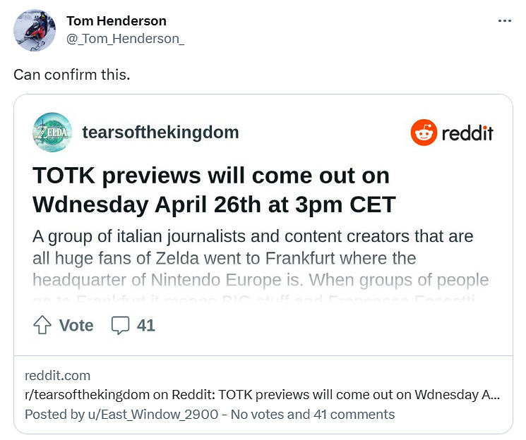 傳聞:《王國之淚》媒體前瞻將於4月26號晚上9點解禁 傳聞:《王國之淚》媒體前瞻將於4月26號晚上9點解禁