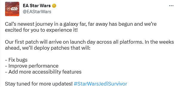 EA將為《星戰絕地:倖存者》推出更新檔修復性能問題 EA將為《星戰絕地:倖存者》推出更新檔修復性能問題