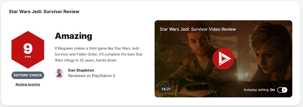 《星際大戰絕地：倖存者》媒體評分出爐：MC均分86