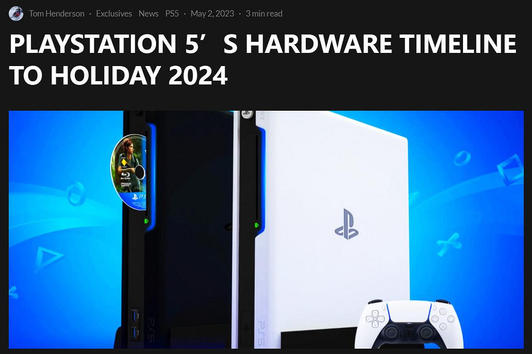 知名爆料人確信索尼正在研發PS5 pro主機 可能明年上市
