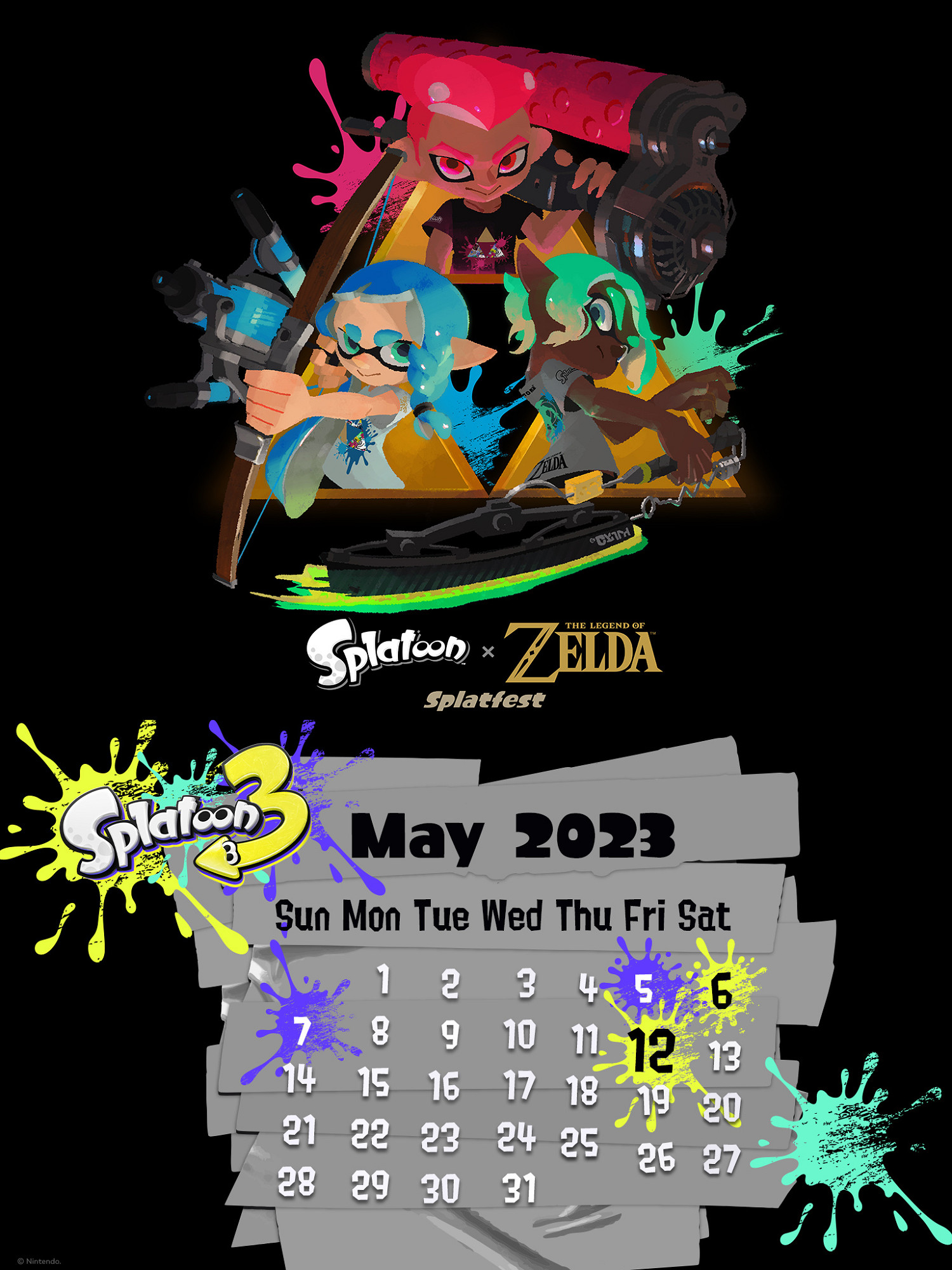 美任公布《斯普拉遁3》連動《塞爾達傳說》祭典日曆! 美任公布《斯普拉遁3》連動《塞爾達傳說》祭典日曆!