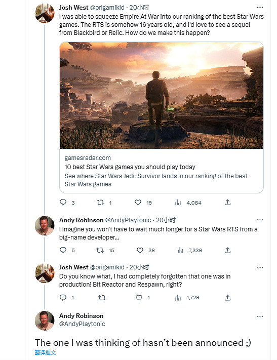 傳聞：一款未公布《星戰》RTS遊戲開發中 知名廠商製作