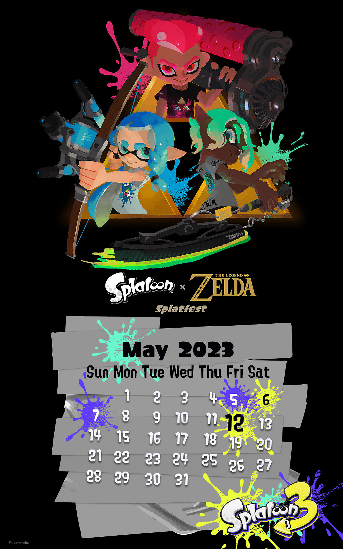 美任公布《斯普拉遁3》連動《塞爾達傳說》祭典日曆! 美任公布《斯普拉遁3》連動《塞爾達傳說》祭典日曆!