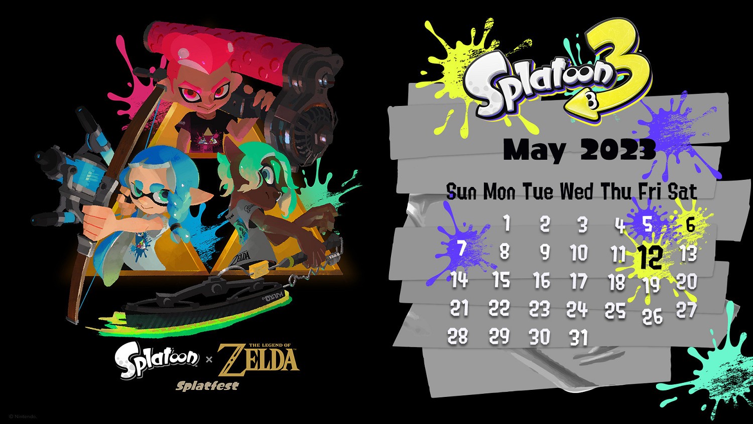 美任公布《斯普拉遁3》連動《塞爾達傳說》祭典日曆! 美任公布《斯普拉遁3》連動《塞爾達傳說》祭典日曆!