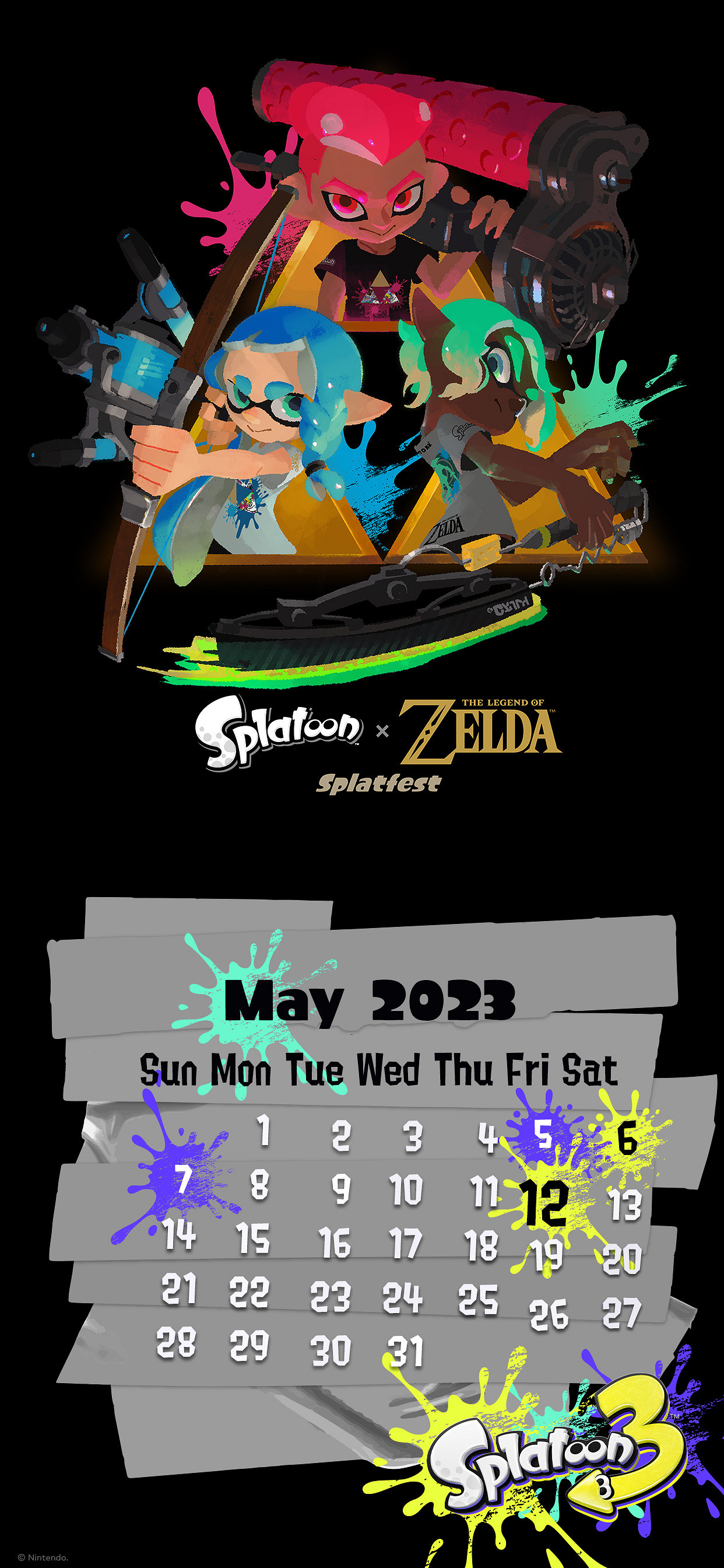 美任公布《斯普拉遁3》連動《塞爾達傳說》祭典日曆! 美任公布《斯普拉遁3》連動《塞爾達傳說》祭典日曆!