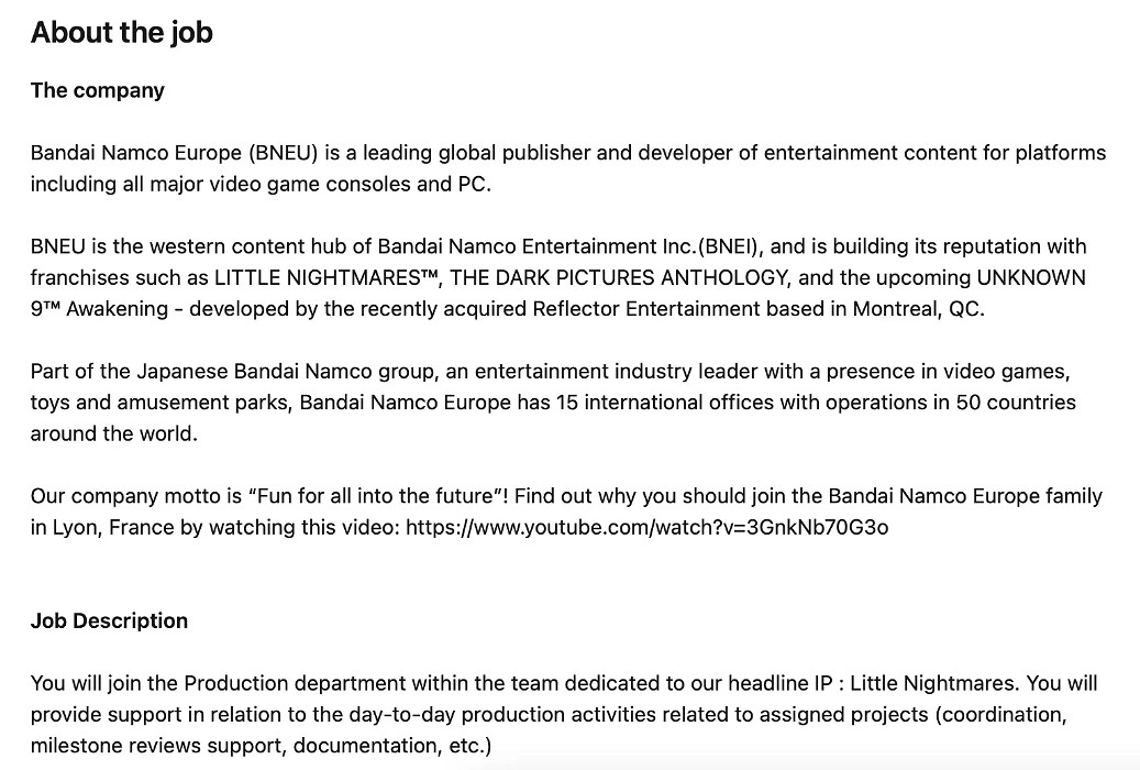 萬代招聘訊息暗示《小小夢魘3》正開發中 處於早期階段 萬代招聘訊息暗示《小小夢魘3》正開發中 處於早期階段