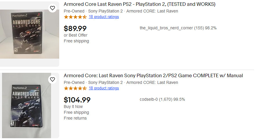 《裝甲核心6》公開之後 前作售價迎來集體暴漲！