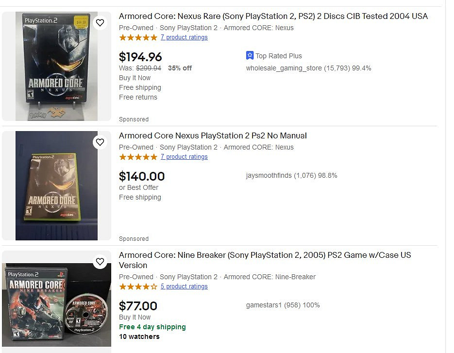 《裝甲核心6》公開之後 前作售價迎來集體暴漲！