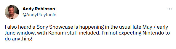 VGC記者稱索尼即將舉辦遊戲展 其中科拿米將參展