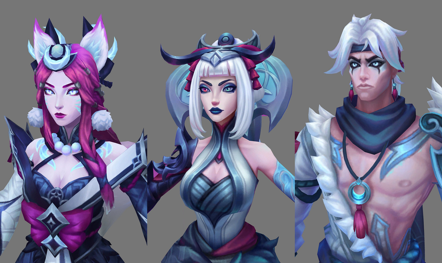 《英雄聯盟》“淨雪之月”三款新皮膚建模欣賞！