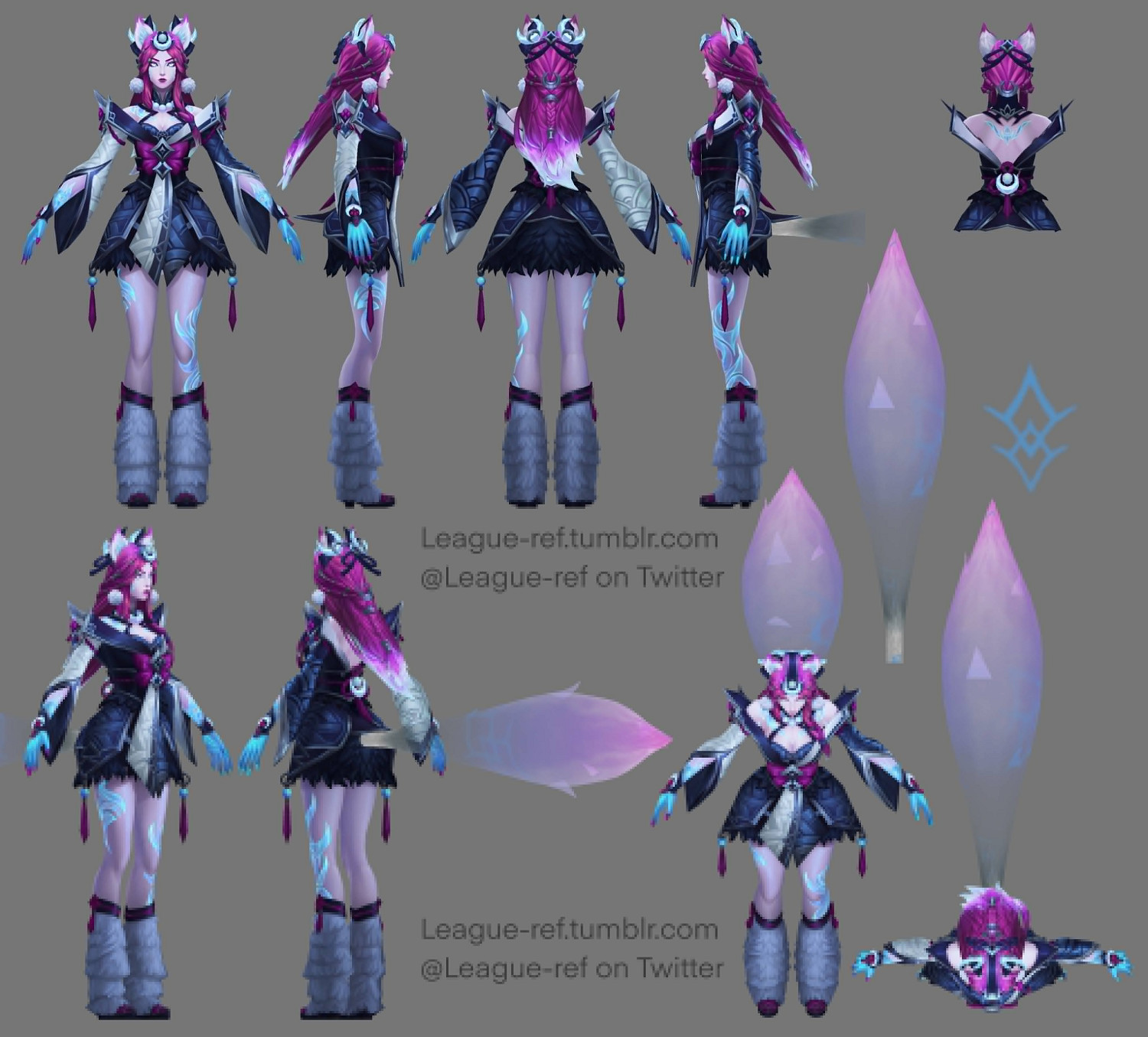 《英雄聯盟》“淨雪之月”三款新皮膚建模欣賞！