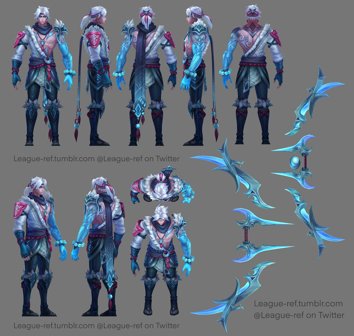 《英雄聯盟》“淨雪之月”三款新皮膚建模欣賞！