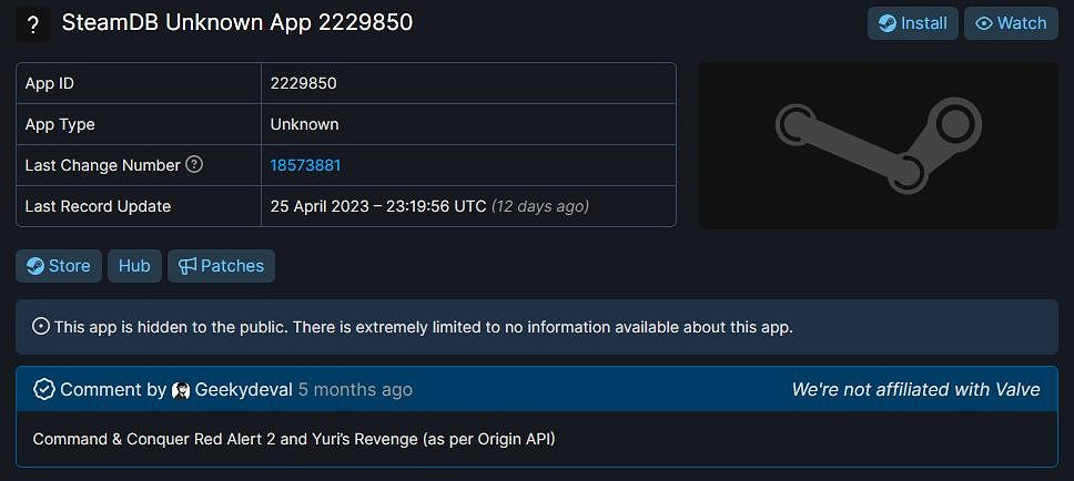 大量EA經典遊戲現身Steam後台 包括《紅色警戒2》