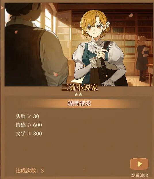 《火山的女兒》職業結局怎麽達成？全職業結局要求圖鑒