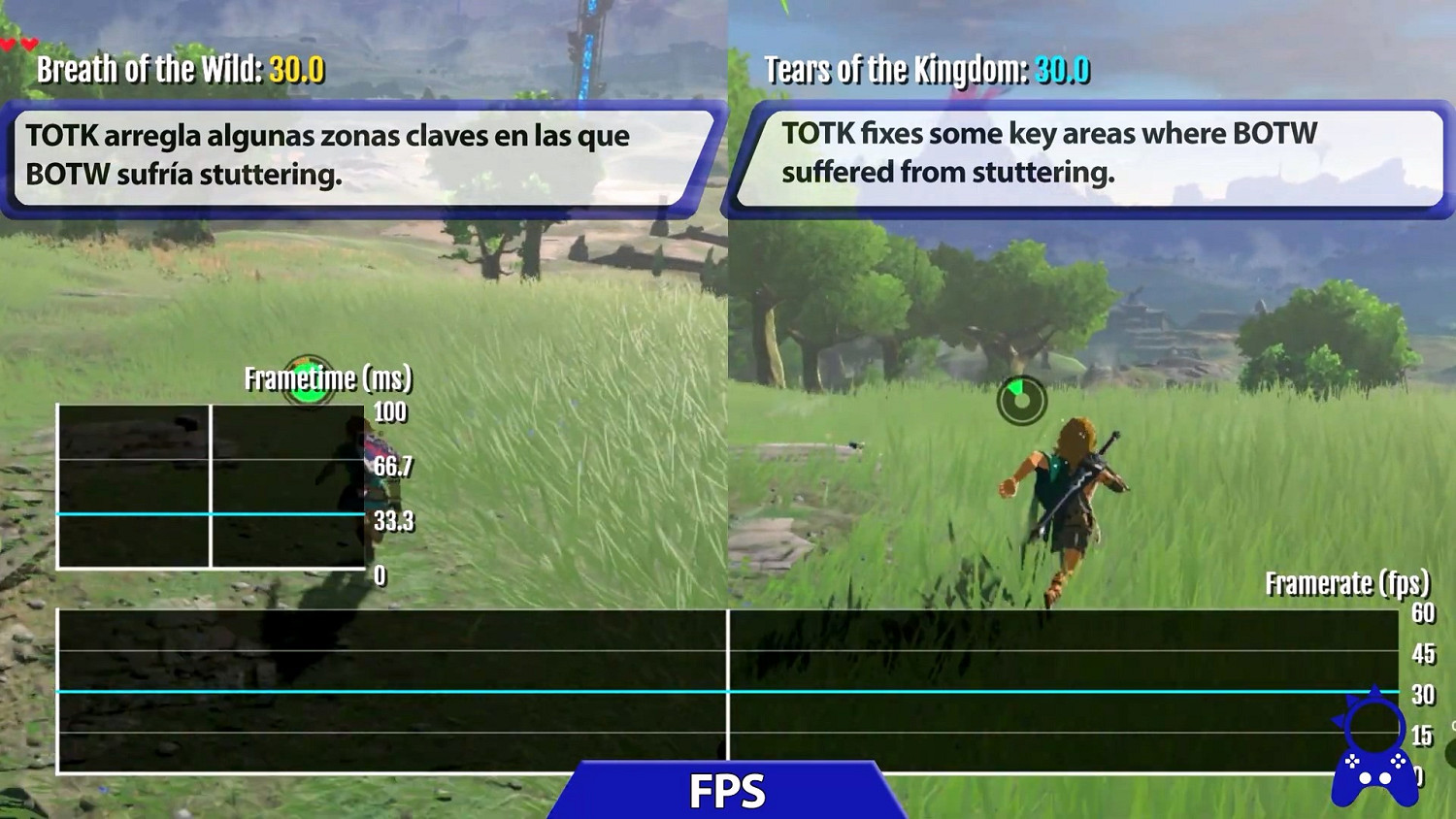 《王國之淚》《曠野之息》畫面對比 仍有掉幀問題！