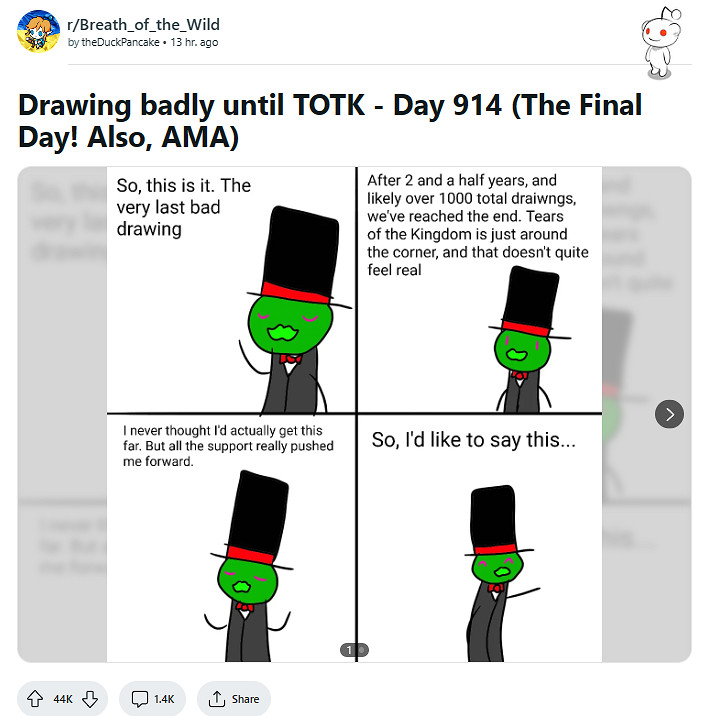 真愛無疑！玩家為等候《王國之淚》發售堅持作畫914天