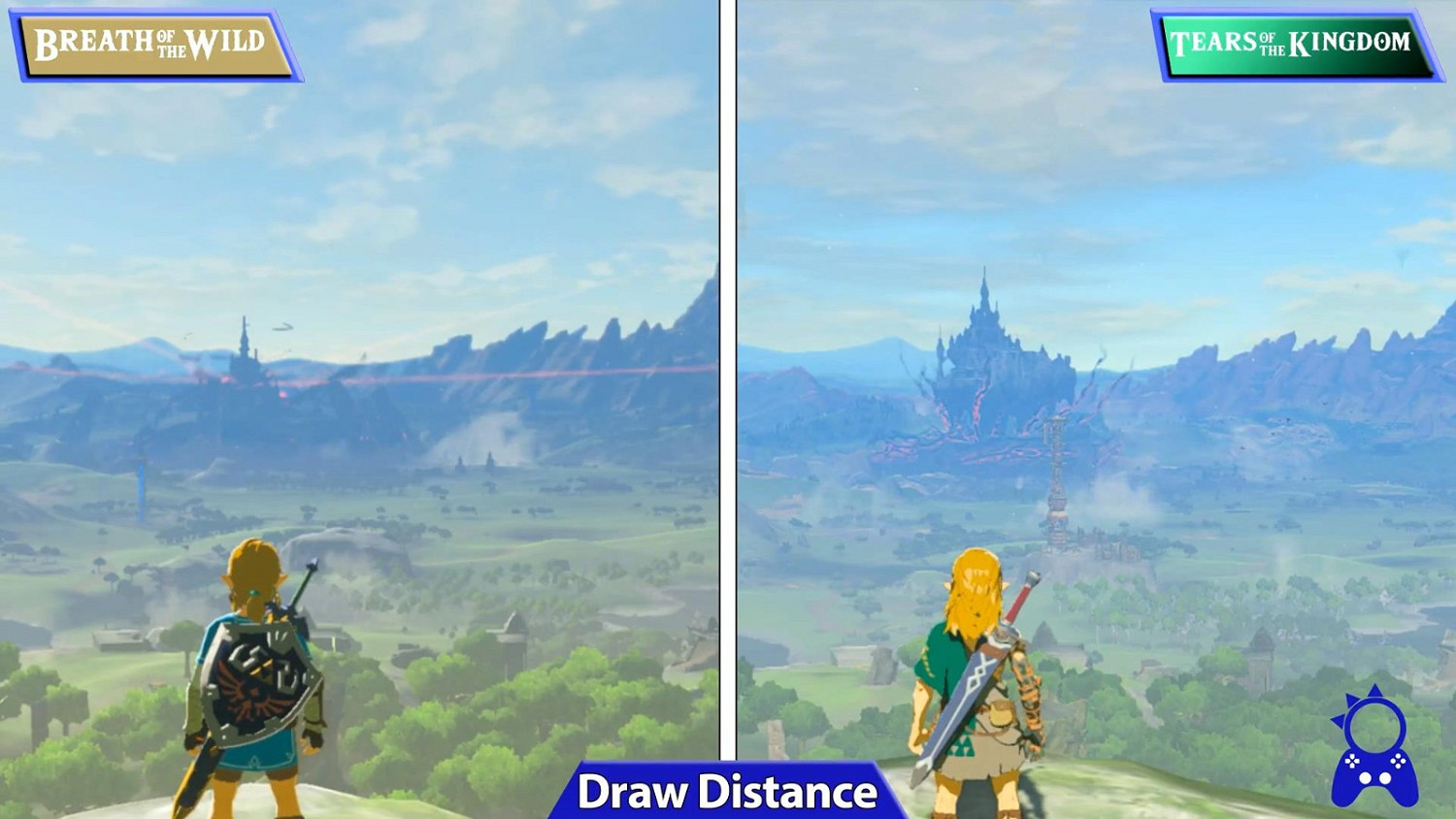 《王國之淚》與《曠野之息》對比影片 畫面有提升 《王國之淚》與《曠野之息》對比影片 畫面有提升