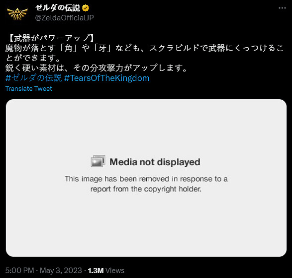 嚴防劇透神經緊張 任天堂官推突然刪除薩爾達遊戲截圖