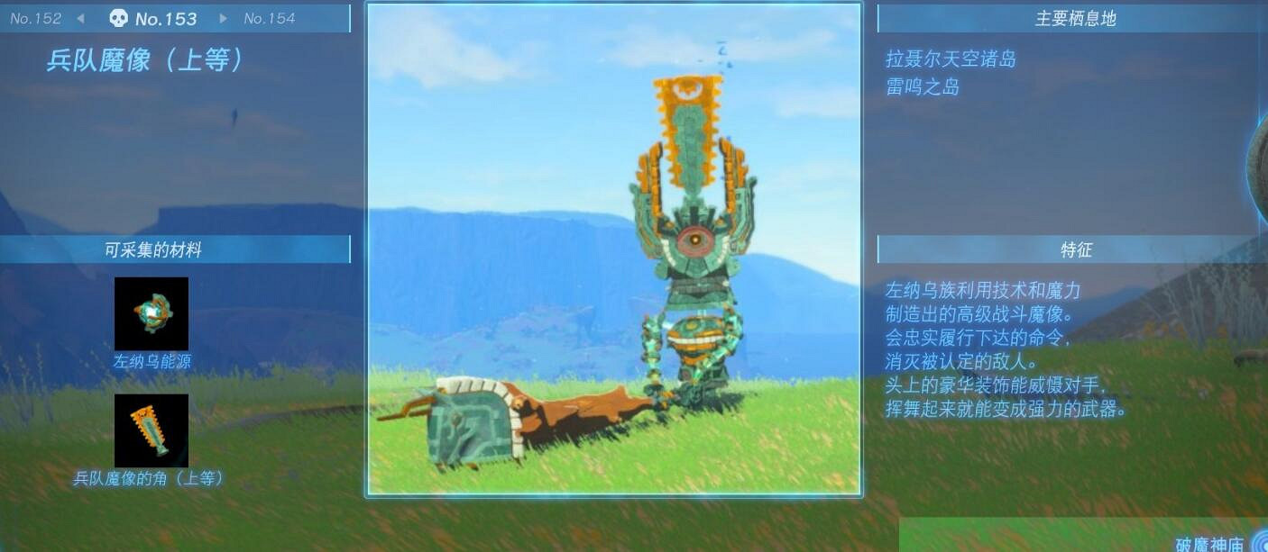 《塞爾達傳說王國之淚》怪物圖鑒大全 怪物掉落材料及位置匯總