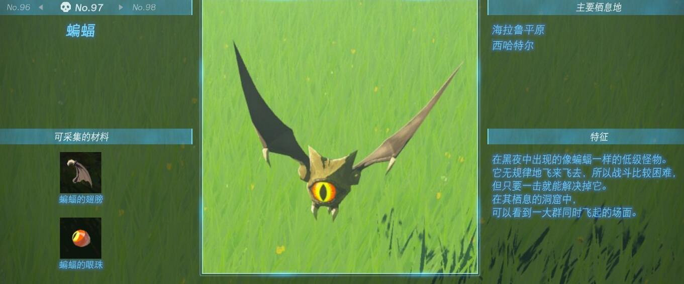 《塞爾達傳說王國之淚》怪物圖鑒大全 怪物掉落材料及位置匯總