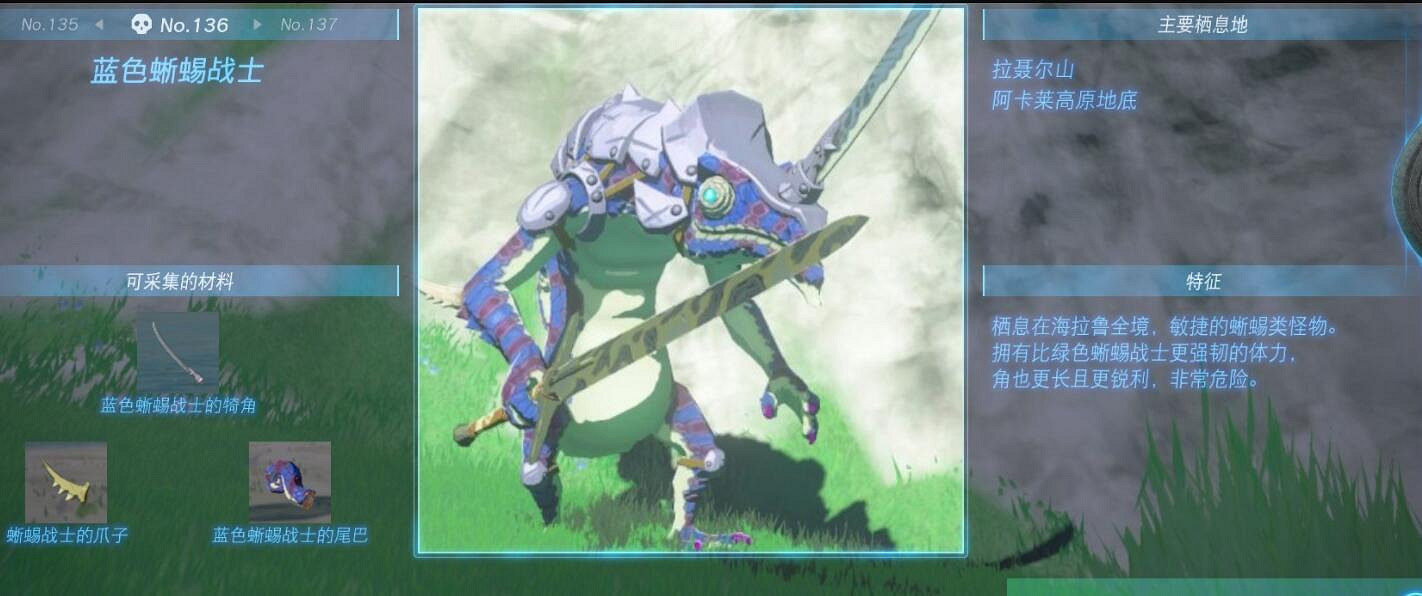 《塞爾達傳說王國之淚》怪物圖鑒大全 怪物掉落材料及位置匯總