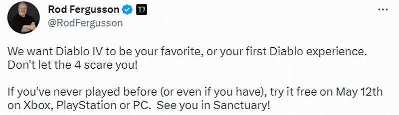 《暗黑4》總經理希望本作成為玩家最愛 新手輕鬆玩