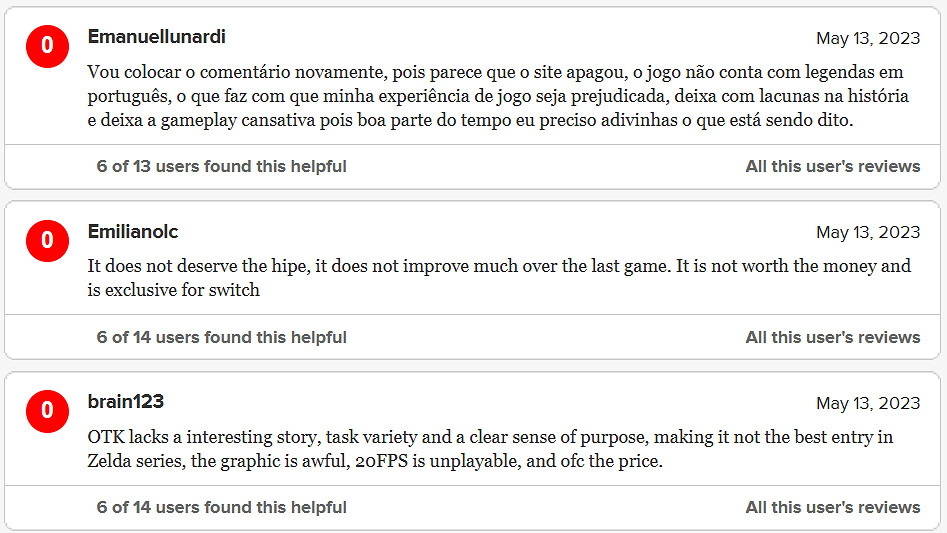 你的良知何在？正義人士呼籲處理《王國之淚》0分差評