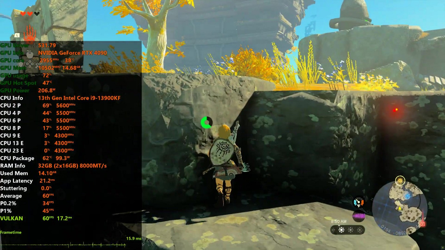 4090可以4k/60fps運行《薩爾達傳說：王國之淚》