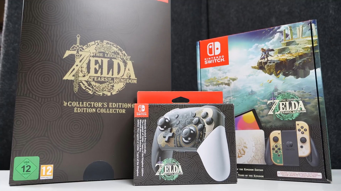 《塞爾達傳說：王國之淚》實體收藏版 手把 周邊開箱